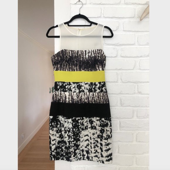 BCBG Tara Printed Color Block Dress - Picture 6 of 8